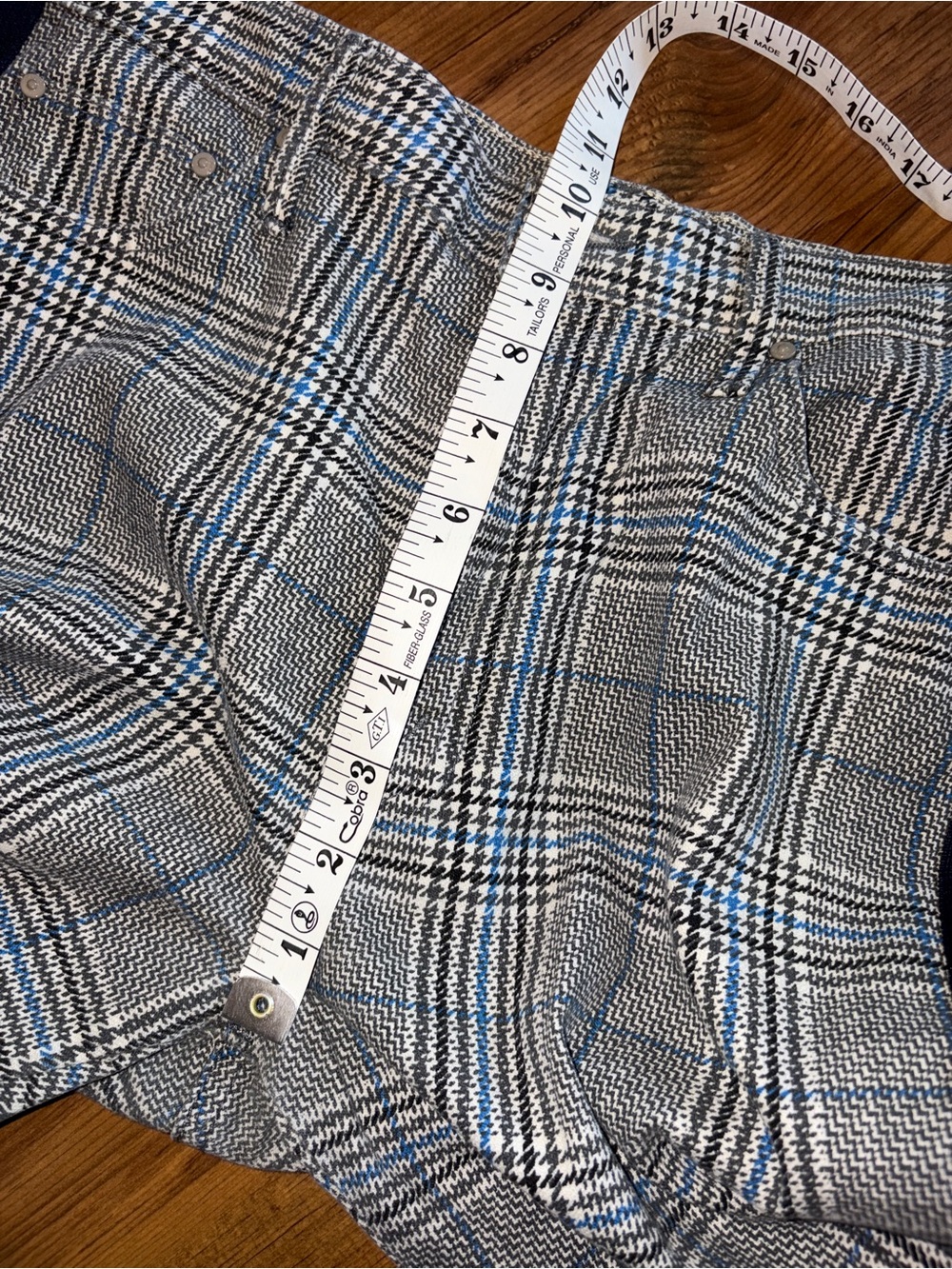 Mother Insider Ankle Plaid Tux Pants Jeans 32 - Picture 9 of 11